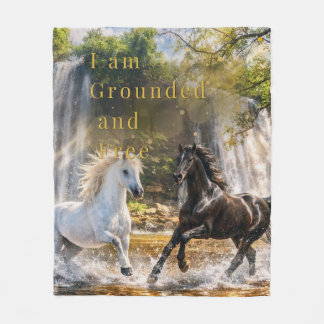 Deken “Ik ben gegrond en vrij” Paard Waterval