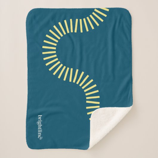 Deken - marine met spoor en logo (Voorkant)