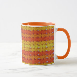 Deken - Oranje Afghaans Mok