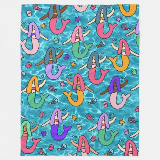 deken van de mermaïde vrienden (Voorkant)