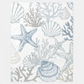 Deken Zeester Zeeschelp Beachy Coastal Sealife (Voorkant)