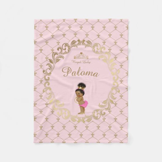 dekens, baby shower, meisje, prinses, fleece deken (Voorkant)