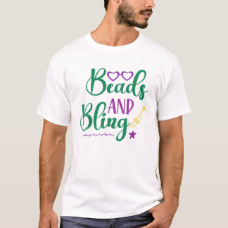 Dekens en feestdagen voor de Bling Mardi Gras T-shirt