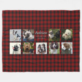 Dekens met foto collage - Buffalo Plaid - Herinner (Voorkant (Horizontaal))