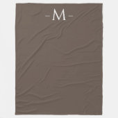 Dekens Moderne bruine monogram groot (Voorkant)