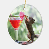 Dekhoorn Drink cocktail Keramisch Ornament (Links)