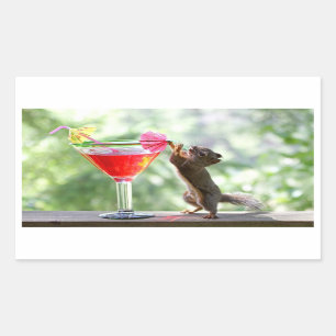 Dekhoorn Drink cocktail Rechthoekige Sticker