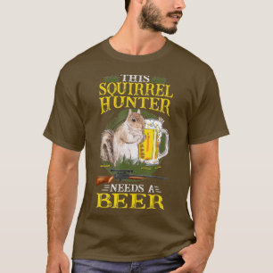 Dekhoorn jachteekhoorn en biervierkant t-shirt
