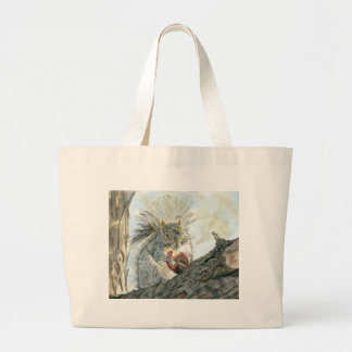 Dekhoorn met appelzak grote tote bag