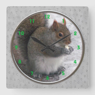 Dekhoorn wandklok vierkante klok