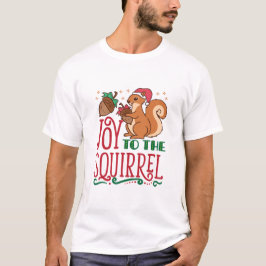Dekhoornjestrik kerstjuffrouw aan de eekhoorn t-shirt