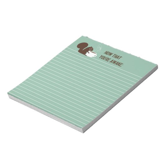 Dekhoornkoffie met  tekst notitieblok (Gedraaid)