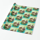 Dekkat-feestdag in de azijnretro cadeaupapier (Uitgerold)