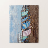 Dekkelstoelen op het strand in Brighton. Legpuzzel (Verticaal)