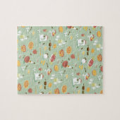 Dekken en taarten in de keuken legpuzzel (Horizontaal)