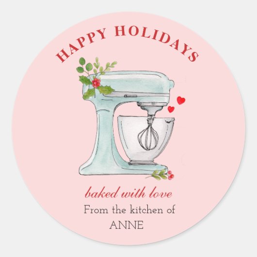 Dekkerbakkers Mixer Holiday Ronde Sticker (Voorkant)