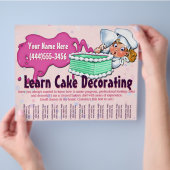 Dekking decoreren. Baken. Klassen. Lessen Flyer (Hand)