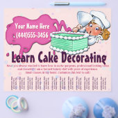 Dekking decoreren. Baken. Klassen. Lessen Flyer (Enkel)