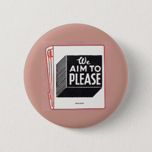 dekking in het matchbook We streven ernaar Ronde Button 5,7 Cm