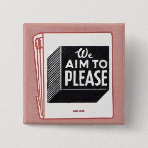dekking in het matchbook We streven ernaar Vierkante Button 5,1 Cm