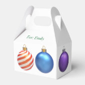 Dekking met kerstcadeau, vakantieverpakking bedankdoosjes (Voorkant Zijde)