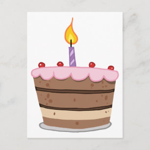 Dekking op de dag van de geboorte met één kaarslic briefkaart