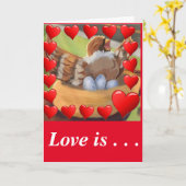 #DeKleineVogelDieValentijnsdagFloot Kaart (Gele Bloem)