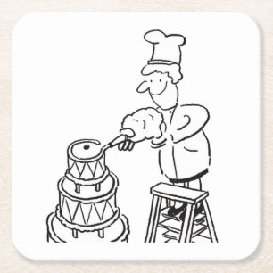 Dekmaker Decoratieve reukzak Vierkante Kartonnen Onderzetter