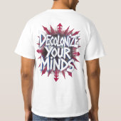 Dekoloniseer je geest (punten) t-shirt (Achterkant)