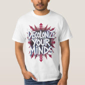 Dekoloniseer je geest (punten) t-shirt (Voorkant)