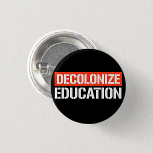 Dekoloniseren Onderwijs Rechthoekige Sticker Ronde Button 3,2 Cm