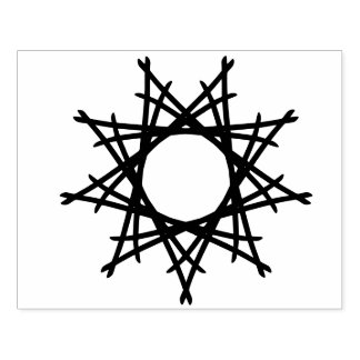 Dekorativer Stern Rubberstempel