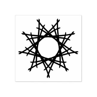 Dekorativer Stern Rubberstempel