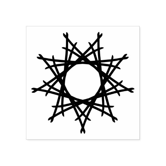 Dekorativer Stern Rubberstempel (Afrduk)
