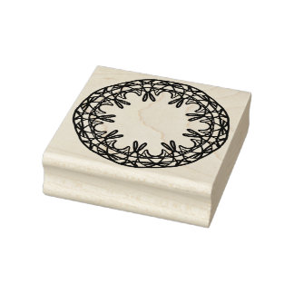Dekoratives Muster in Rund in Mandala Variation Rubberstempel