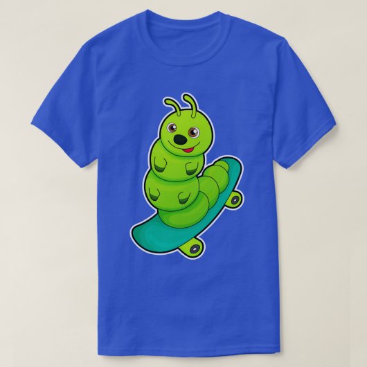 Deksel als schaater met skateboard t-shirt (Design voorkant)
