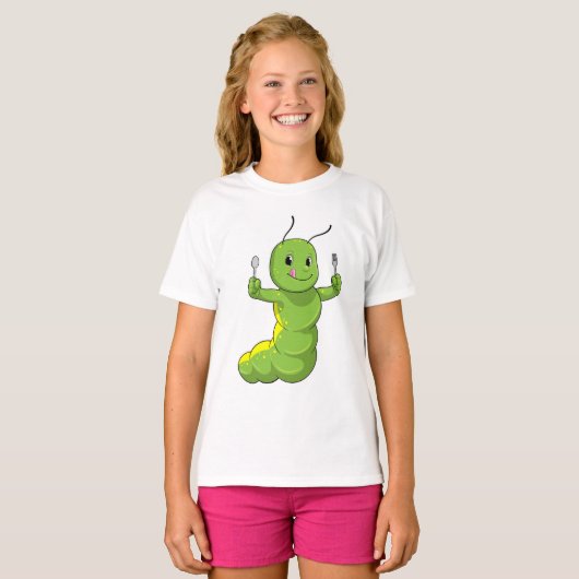 Deksel met spoon en vork t-shirt (Voorkant volledig)