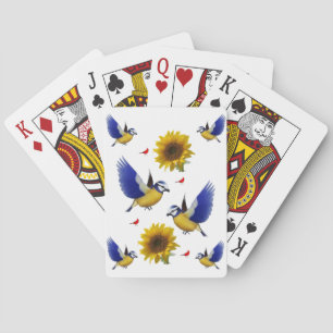 Deksel van de vogelafspeelkaart pokerkaarten