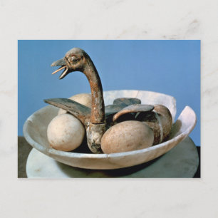 Deksel van een broodrooster met een vogel briefkaart