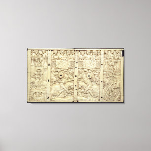 Deksel van een kast waarin een toernooi wordt afge canvas afdruk