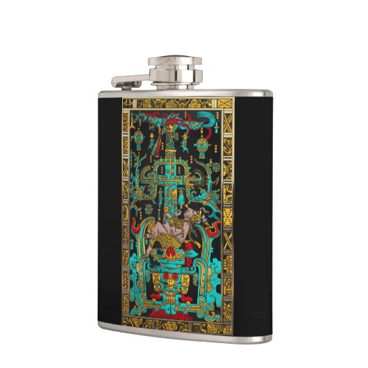 Deksel van Grote Graf van Pakal - Palenque Astrona Heupfles (Links)