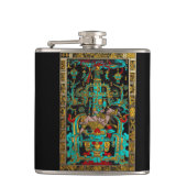 Deksel van Grote Graf van Pakal - Palenque Astrona Heupfles (Voorkant)