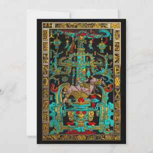 Deksel van Grote Graf van Pakal - Palenque Astrona Kaart