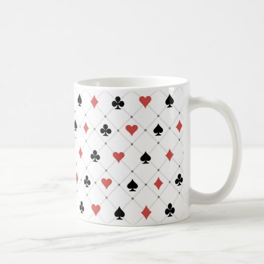 Deksel van kaartenpatroon koffiemok (Rechts)