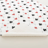 Deksel van kaartenpatroon sherpa deken (3/4)