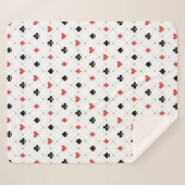 Deksel van kaartenpatroon sherpa deken (Voorkant (horizontaal))