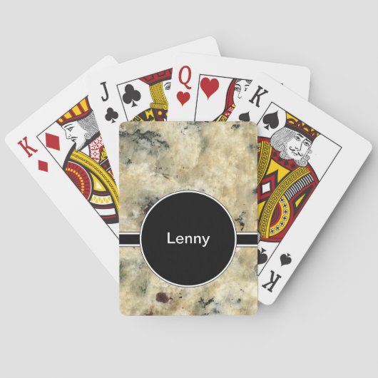 Deksel van marmer pokerkaarten (Achterkant)