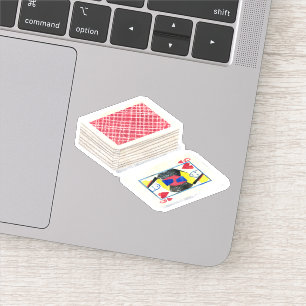 Deksel van speelkaarten sticker