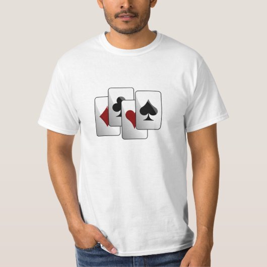 Deksel van speelkaarten t-shirt (Voorkant)