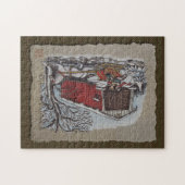 Dekte brug & Sleigh Legpuzzel (Horizontaal)